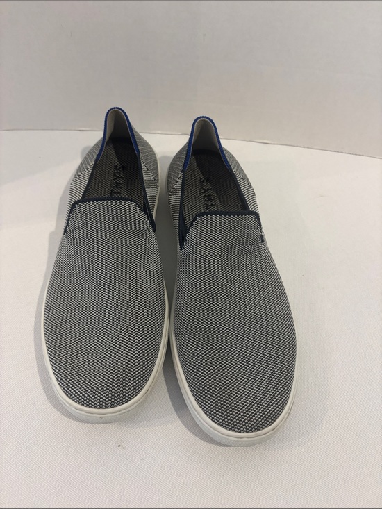 Rothy's Shoes - Rothy's women’s Slip-On Cream/Navy Knit fabric Loafer Sneakers. Size 8.5